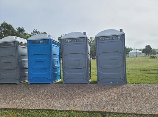 special event restrooms follows strict sanitation protocols and uses environmentally friendly cleaning products to maintain cleanliness and hygienic conditions throughout the event